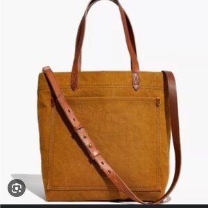 Madewell canvas crossbody tote